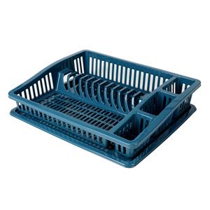Urban Living Afwas afdruiprek met lekbak - petrol - kunststof - x x 9 cm -