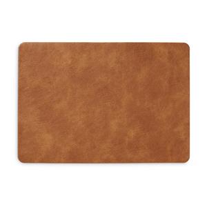 Zeller Placemats - lederlook - cognac kleur - x 30 cm - tafel dekken - onderleggers -