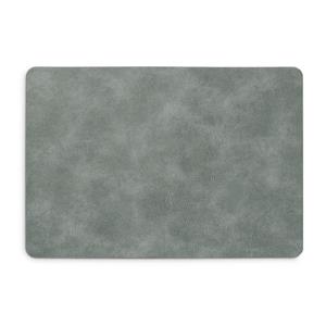 Zeller Placemats - lederlook - grijs - x 30 cm - tafel dekken - onderleggers -