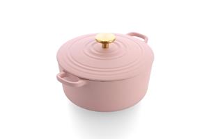 BK Cookware Bourgogne Braadpan - Blush Pink - 24 cm - Gietijzer