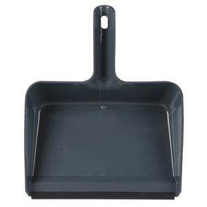 Vuil opvang blik - kunststof - met rubber strip - 30 x cm - donkerblauw - stofblik - large -