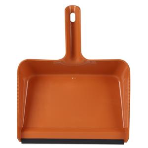 Urban Living Vuil opvang blik - kunststof - met rubber strip - 30 x cm - terra - stofblik - large -