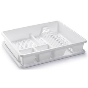 PlasticForte Afwas afdruiprek wit met lekbak x x 9 cm -