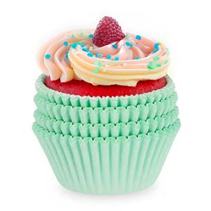 Muffin en cupcakes vormpjes - papier - groen - set 100x stuks - Dia 10 cm -