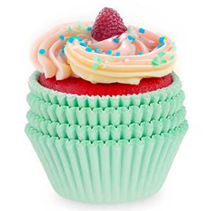 Muffin en cupcakes vormpjes - papier - groen - set 100x stuks - Dia 11 cm -
