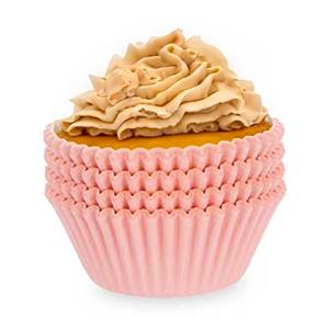 Muffin en cupcakes vormpjes - papier - roze - set 100x stuks - Dia 11 cm -