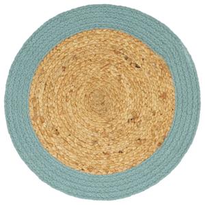 vidaXL Placemats 4 st 38 cm jute en katoen natuurlijk en groen