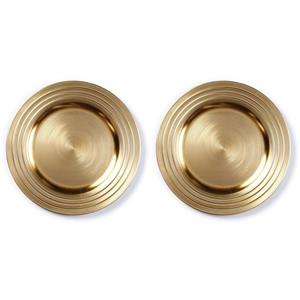 Christmas goods 6x Diner/kerstdiner borden/onderborden goud 33 cm rond -