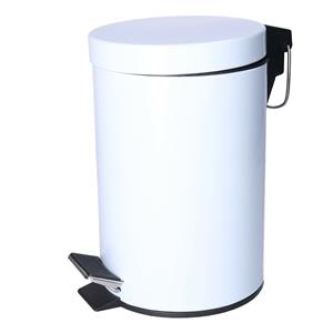 CM Pedaalemmer Shine - wit - 3L - metaal - toilet/badkamer -