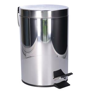 CM Pedaalemmer Shine - zilver - 3L - metaal - toilet/badkamer -