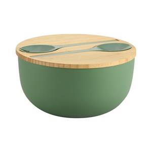 Salade schaal Saladeschaal met deksel en saladebestek (set, 4-delig)