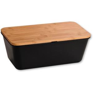 KESPER for kitchen & home Broodtrommel Brooddoos met bamboedeksel met afneembare deksel met snijoppervlak (2-delig)