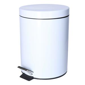CM Pedaalemmer Shine - wit - 5L - metaal - toilet/badkamer -