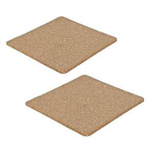 Alessandro Onderzetter voor pannen - set van 2x - kurk - 18 x 18 cm - vierkant - hittebestendig - kookpannen -