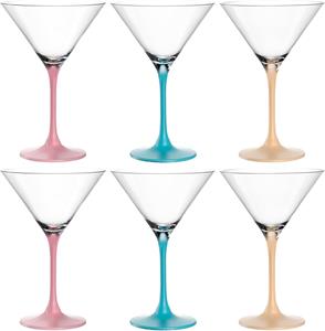 LEONARDO Cocktailglas BRERA, 230 ml, farbig sortiert, Cocktailschale, 6er-Set (set)
