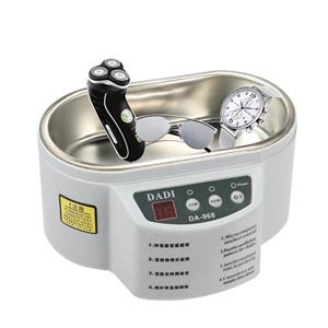 Dadi Mini-formaat huishoudelijke digitale ultrasone reiniger horloges glazen printplaat reinigingsgereedschap EU Plug 30W zilver