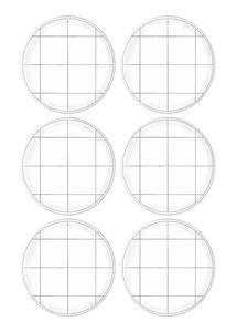 Hermia Set van 6 borden Grid keramiek | 