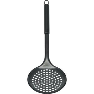 Excellent Houseware Kook/keuken gerei - schuimspaan - zwart - RVS - cm -