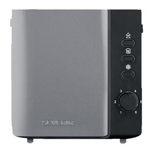 Severin 9573 Broodrooster Controlelampje, Met geïntegreerde broodopzet Antraciet, Zwart, RVS