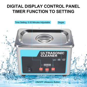 TOMTOP JMS 0,8L Ultrasone sieradenreiniger Professionele schonere machine met reinigingsmand voor sieraden US Plug zilver