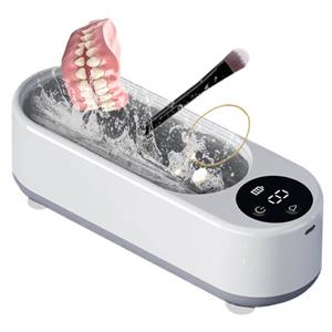Qiumingcai 300 ml ultrasone reiniger 45 kHz dieptereiniging geluidsarm hoge frequentie wasmachine voor brillen ring oorbel kettingen horlogeband wit