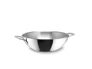 Habonne Avance Wok - 30 cm - RVS - met glasdeksel