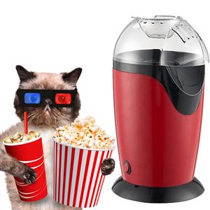 XK&CC Draagbare Popcorn Maker Elektrische Hete Lucht Popcorn Making Machine Keuken Desktop Mini DIY Corn Maker rood