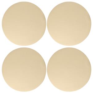 Wicotex Placemats Uni - 4x - creme - rond cm - anti slip laag - Teflon coating toplaag -