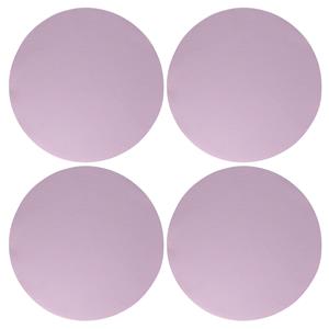 Wicotex Placemats Uni - 4x - lila paars - rond cm - anti slip laag - Teflon coating toplaag -
