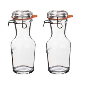 Bormioli Rocco 4x Glazen water karaffen lock eat 500 ml -