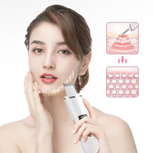 She Beauty & Hairdressing Huidscrubber Huidspatel Mee-eterverwijderaar Reiniger met 4 modi Waterdichte USB-oplader voor diepe gezichtsreiniging wit