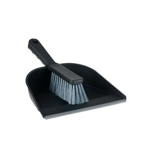 Lifetime Clean Stoffer en blik - kunststof - 32x23 cm - rubber rand -