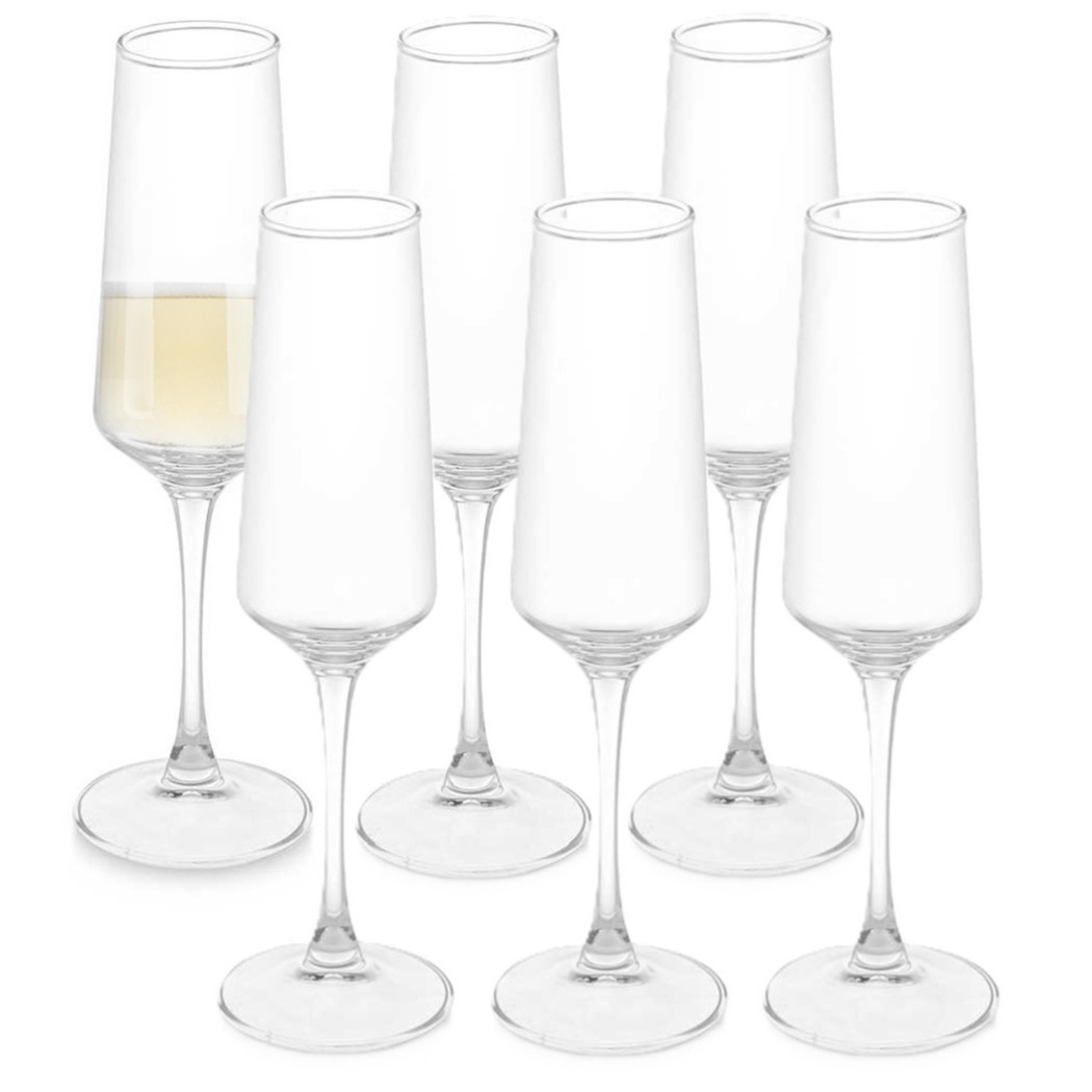 Vivalto Champagne glazen Conical - 6x - prosecco/cava - 250 ml -