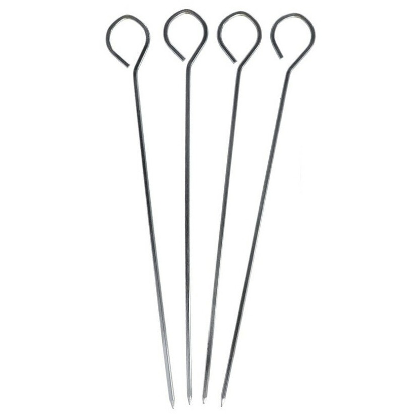 Merkloos Gourmet/barbecue spiesjes/vleespennetjes - 4x - RVS- 20 cm -