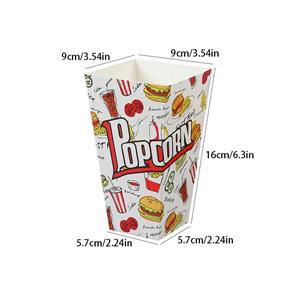 Quhgahfa 10 stuks gestreepte popcorn papieren dozen emmers rood witte strepen zakken snack containers voor babyshowers verjaardagen feestbenodigdheden