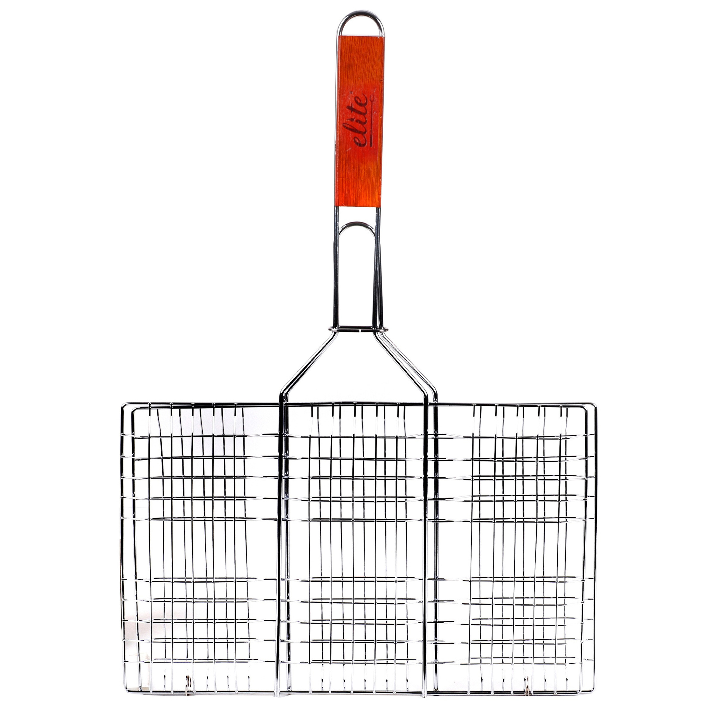 Elite BBQ/barbecue rooster - klem grill - metaal/hout - x 50 x 1 cm -