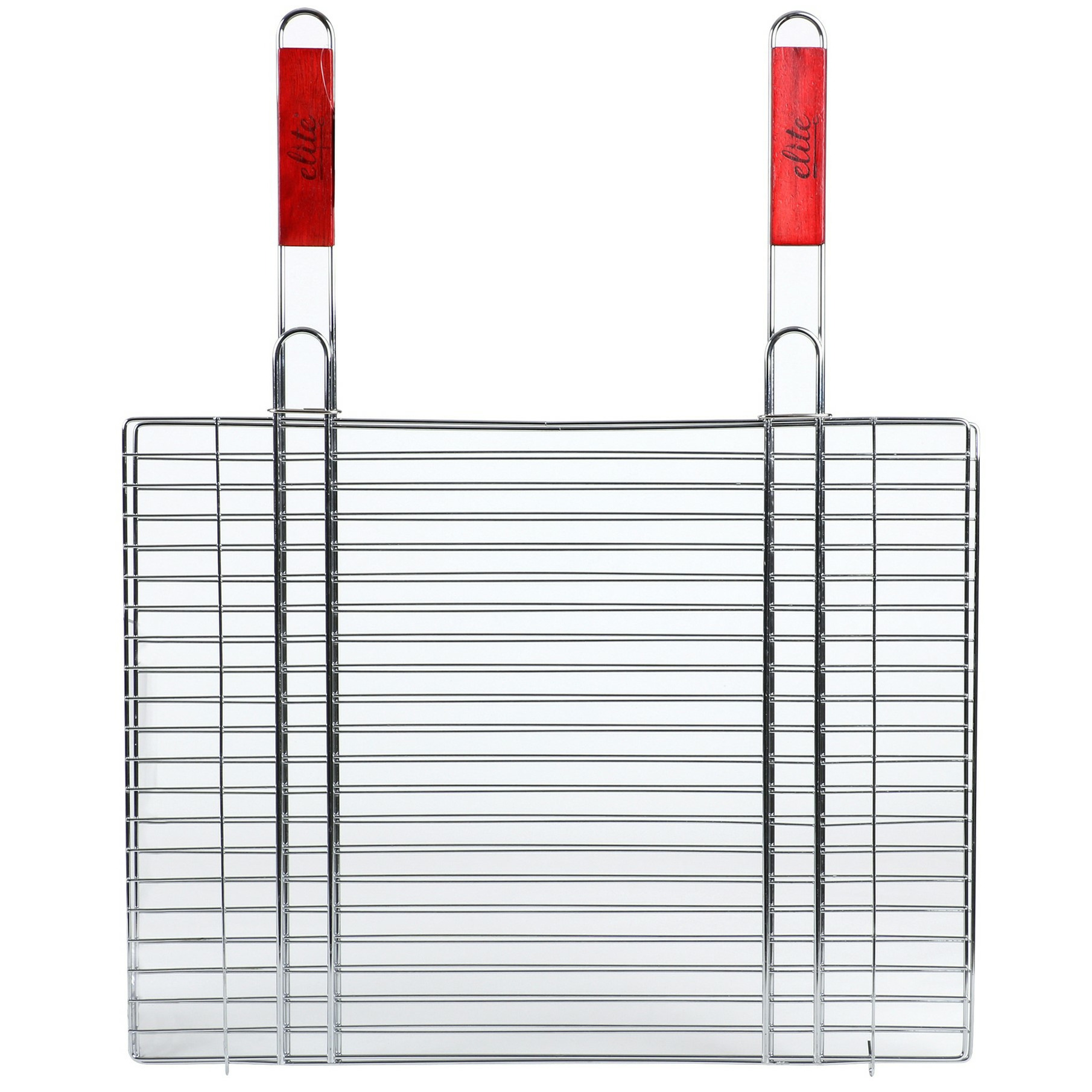 Elite BBQ/barbecue rooster - klem grill - metaal - 52 x x 1 cm - Extra groot formaat -