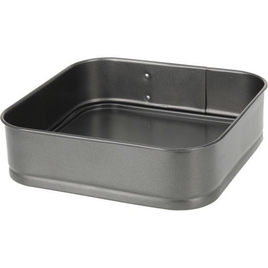 Merkloos Vierkante springvorm/bakvorm - 24 cm - Met anti-aanbak laag - Springvormen voor o.a. cake/taart -
