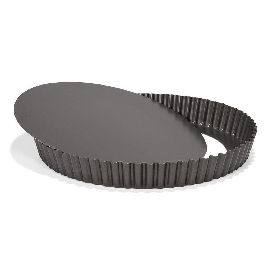 Patisse Ronde taart/quiche bakvorm zwart 28 cm -