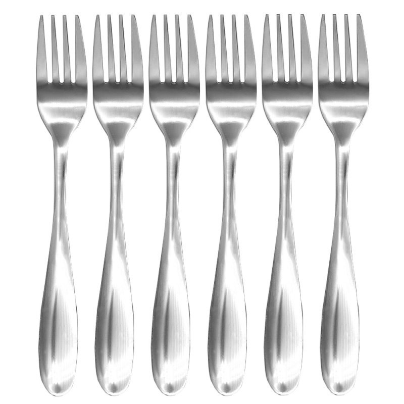 B-Home Gebaksvorkjes - 6x - Zilver - RVS - taartvorkjes - vorken -