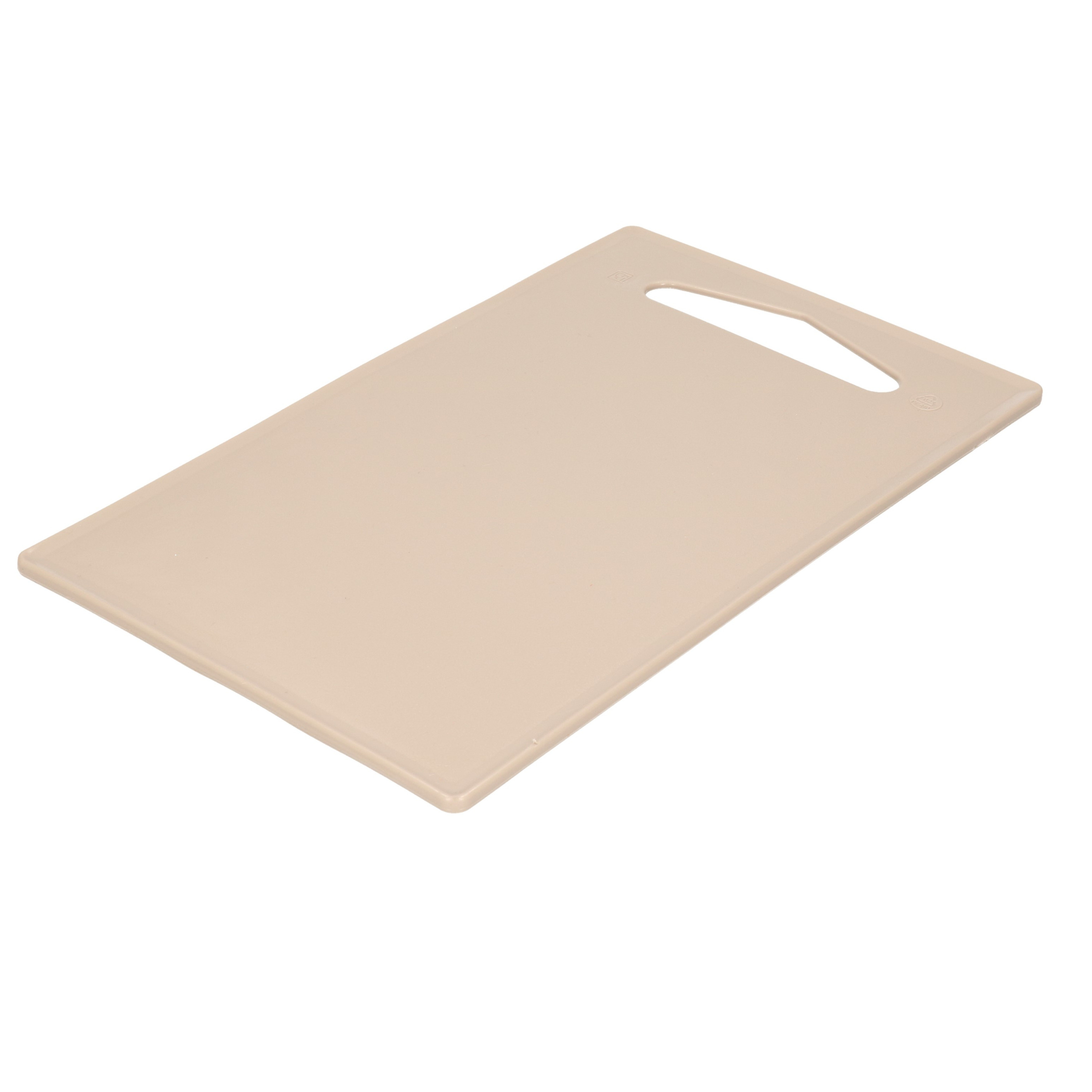 PlasticForte Keuken Snijplank - taupe - 27 x 16 cm - kunststof - voor groente, fruit, vlees -