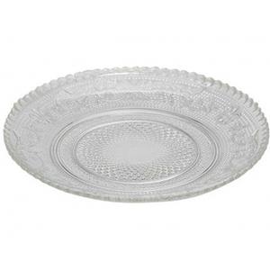 G. Wurm Dessert/gebaksbordjes glas barok - 6x stuks - Dia 15 cm - Kleine glazen bordjes - Servies -