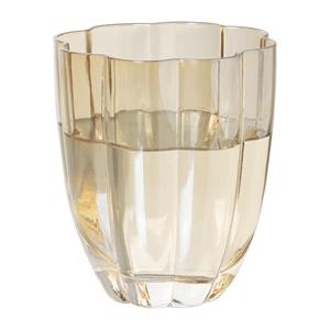 Xenos Waterglas geschulpt - goudkleurig - 250 ml