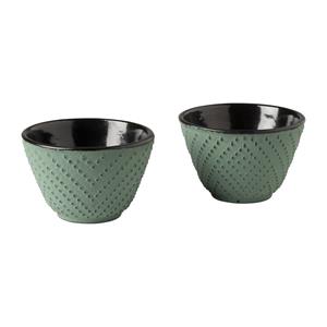 Xenos Theekopjes Yuka - set van 2 - groen