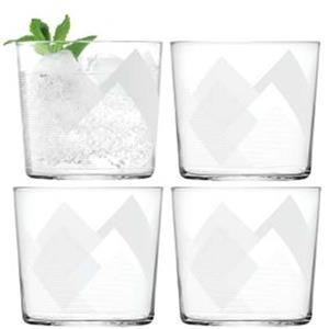 LSA L.S.A. Peaks Tumbler Glas 310 ml Set van 4 Stuks