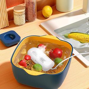 School Supplies Office Supplies Draagbare voedselzuiveraar Verwijder residuen van bestrijdingsmiddelen Desinfectie Fruit Groente Wasmachine Voedsel Steriliseer Huishoudelijke reizen 1pc wit