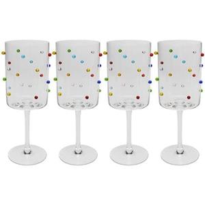 Kare Design Party Wijinglazen stippen 4st