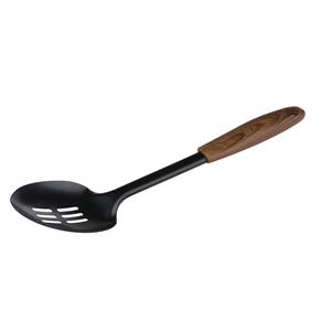 Alpina Keukengerei schuimspaan opscheplepel - zwart - kunststof - 28cm -