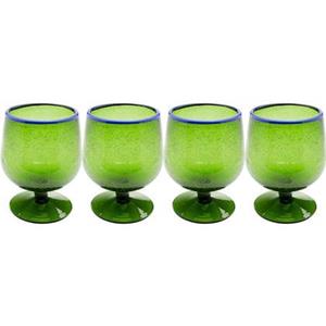 Kare Design Bubbles Wijinglazen groen 4st