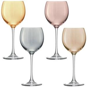 LSA L.S.A. Polka Wijnglas 400 ml Metallics Set van 4 Stuks Assorti